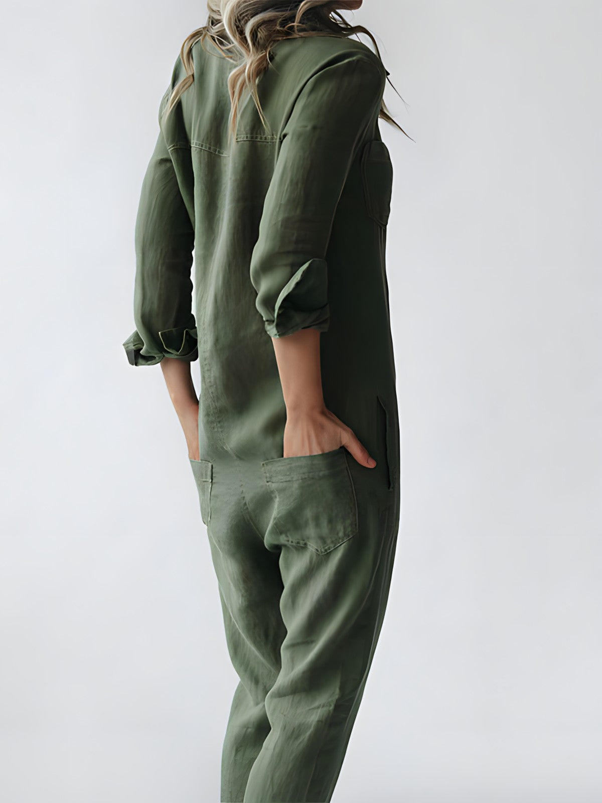 Kvinders Jumpsuit Elegant Polokrage Polyester 5