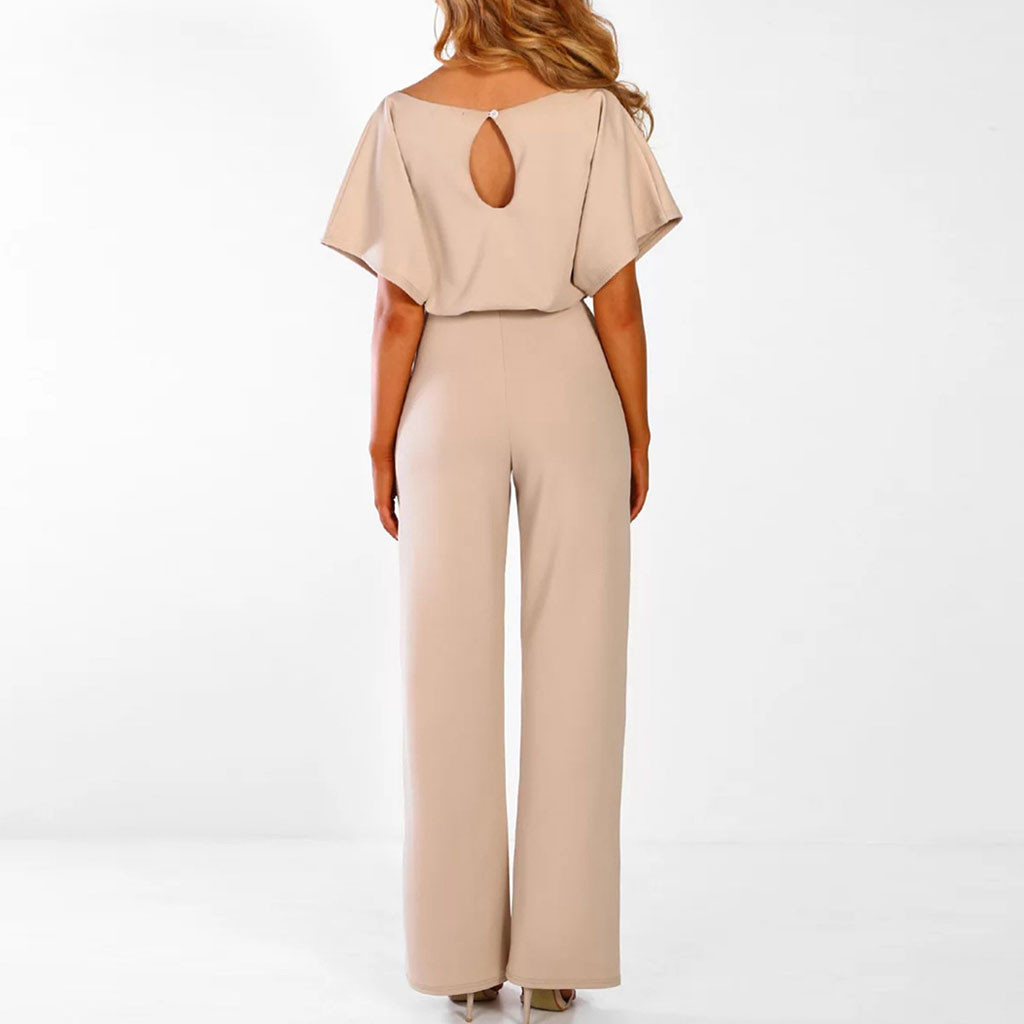Kvinders Jumpsuit Løs Pasform Bomuldsblanding 2