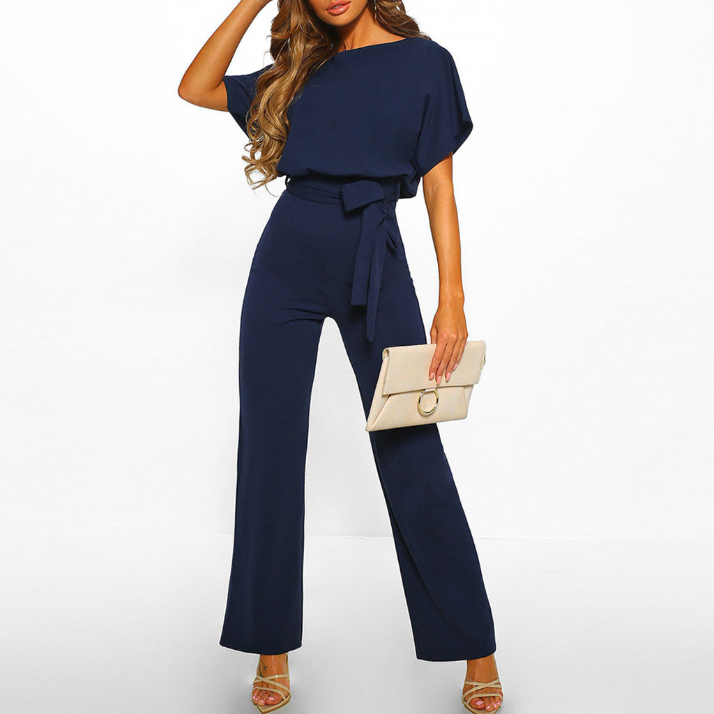 Kvinders Jumpsuit Løs Pasform Bomuldsblanding 6