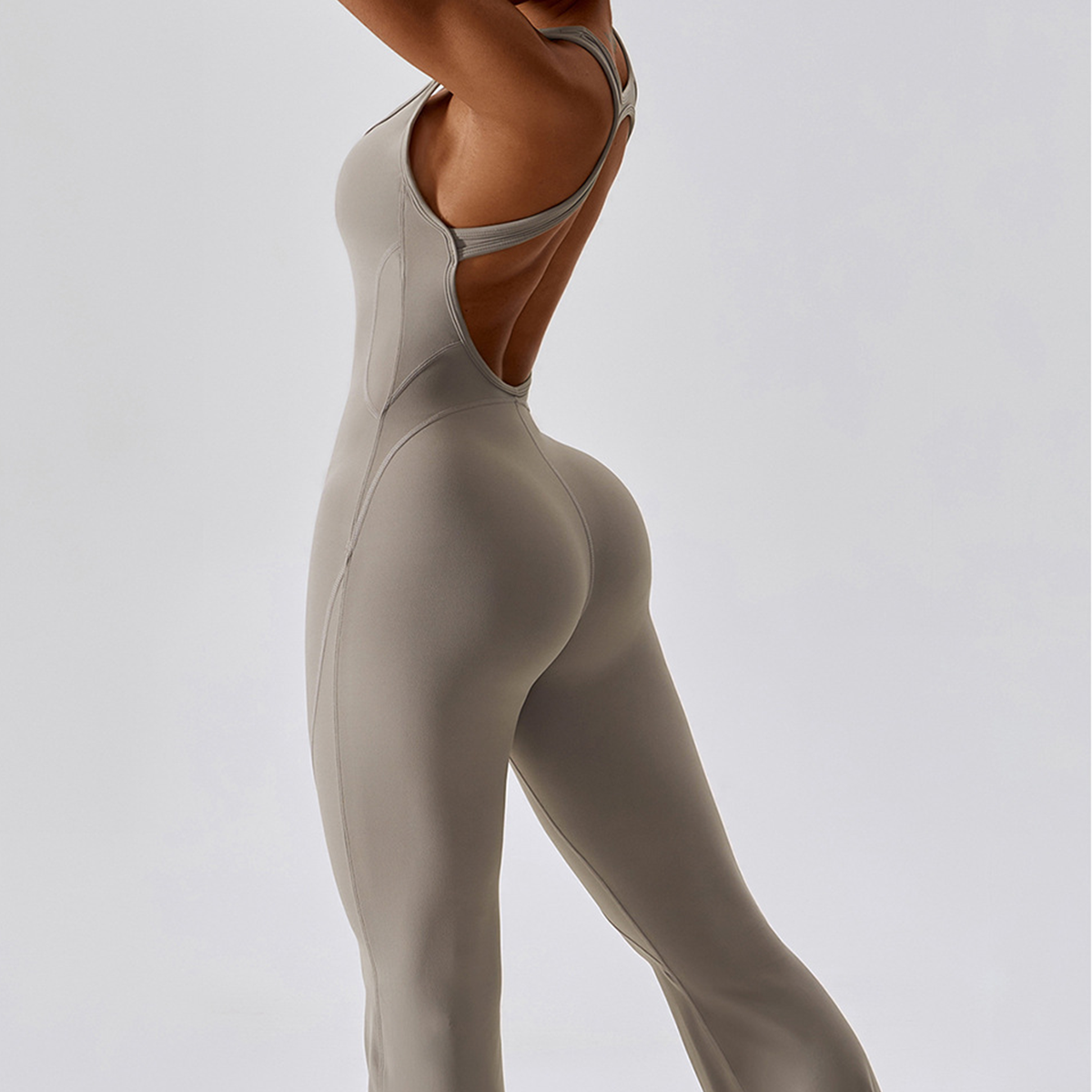 Kvinders Jumpsuit V-Hals Tætsiddende Nylon 1
