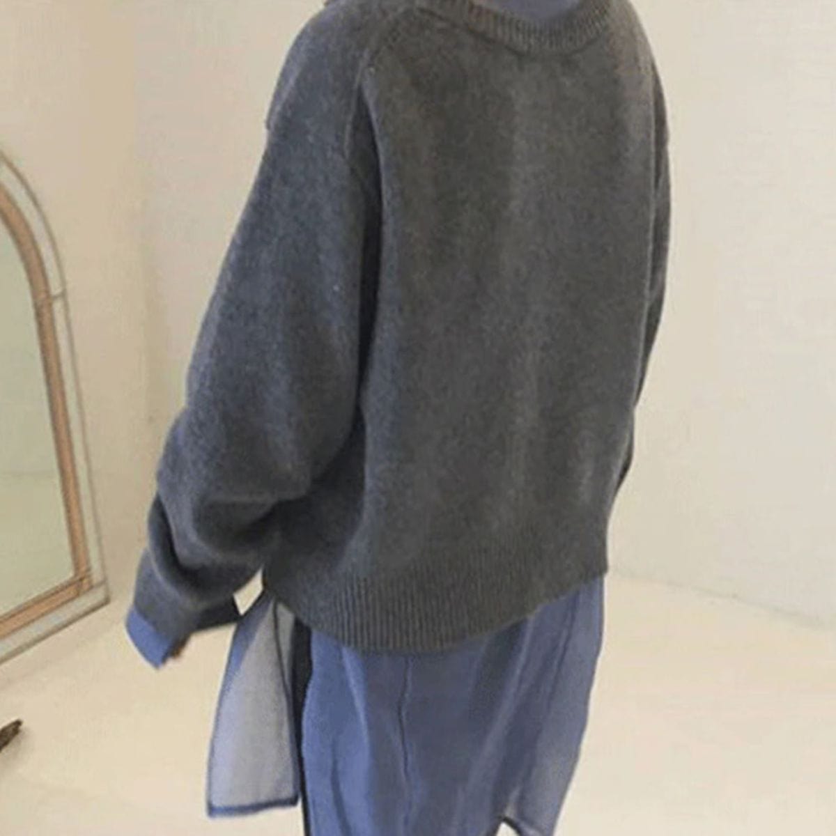 Kvinders Kashmir Cardigan med Asymmetrisk Knappedetaljer 5