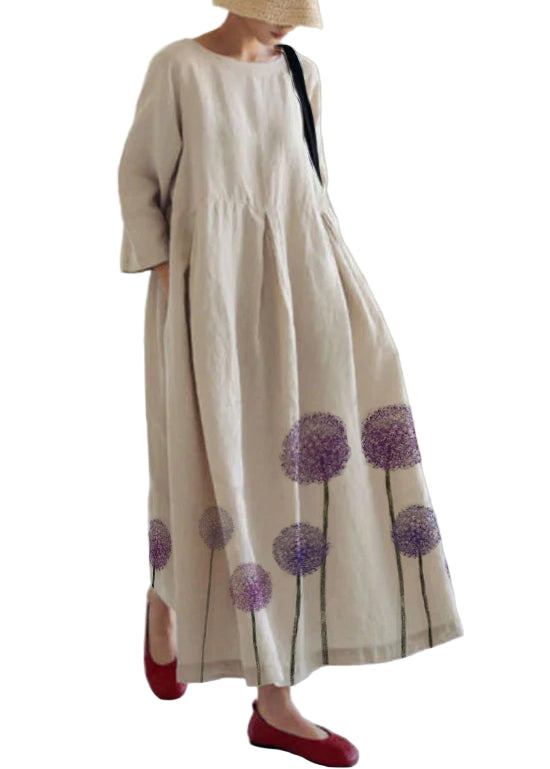 Kvinders Kjole Med Lommer Patchwork Design 10