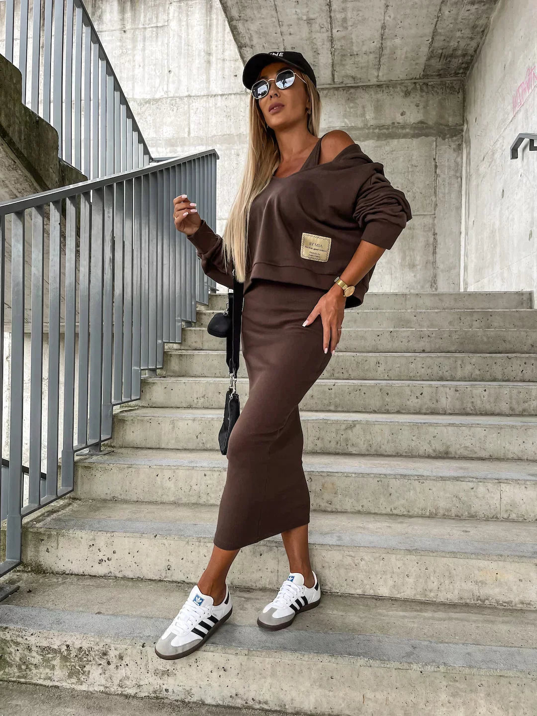 Kvinders Kjole og Cardigan Sæt Trendy 8