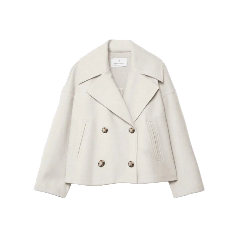 Kvinders Kort Dobbeltradet Blazer Chic 0
