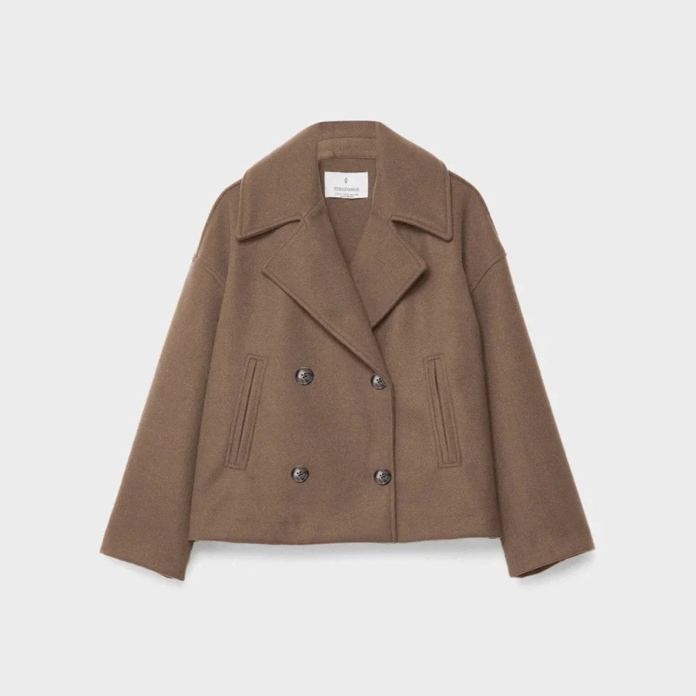 Kvinders Kort Dobbeltradet Blazer Chic 4