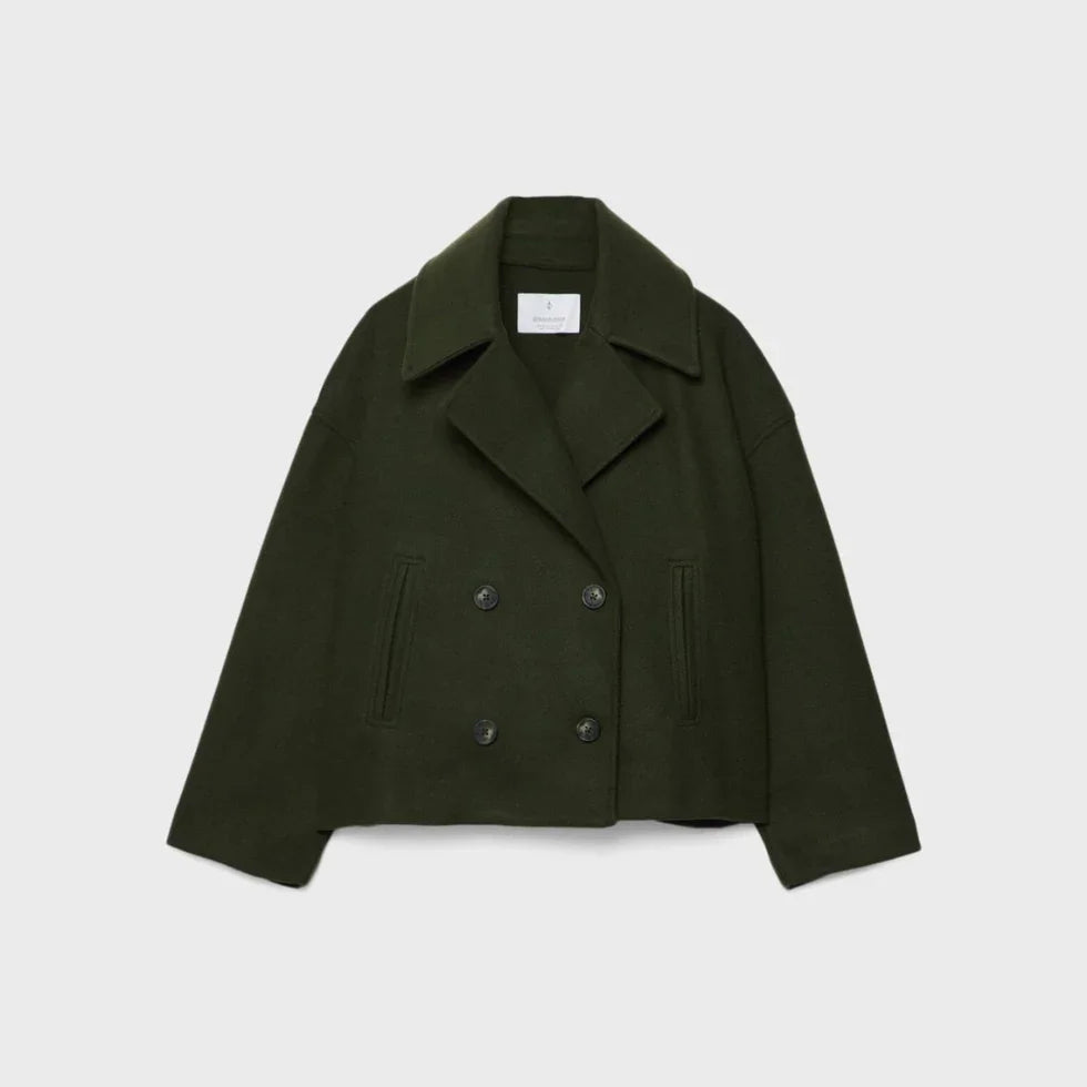 Kvinders Kort Dobbeltradet Blazer Chic 7