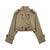 Kvinders Kort Trenchcoat i Klassisk Stil 0