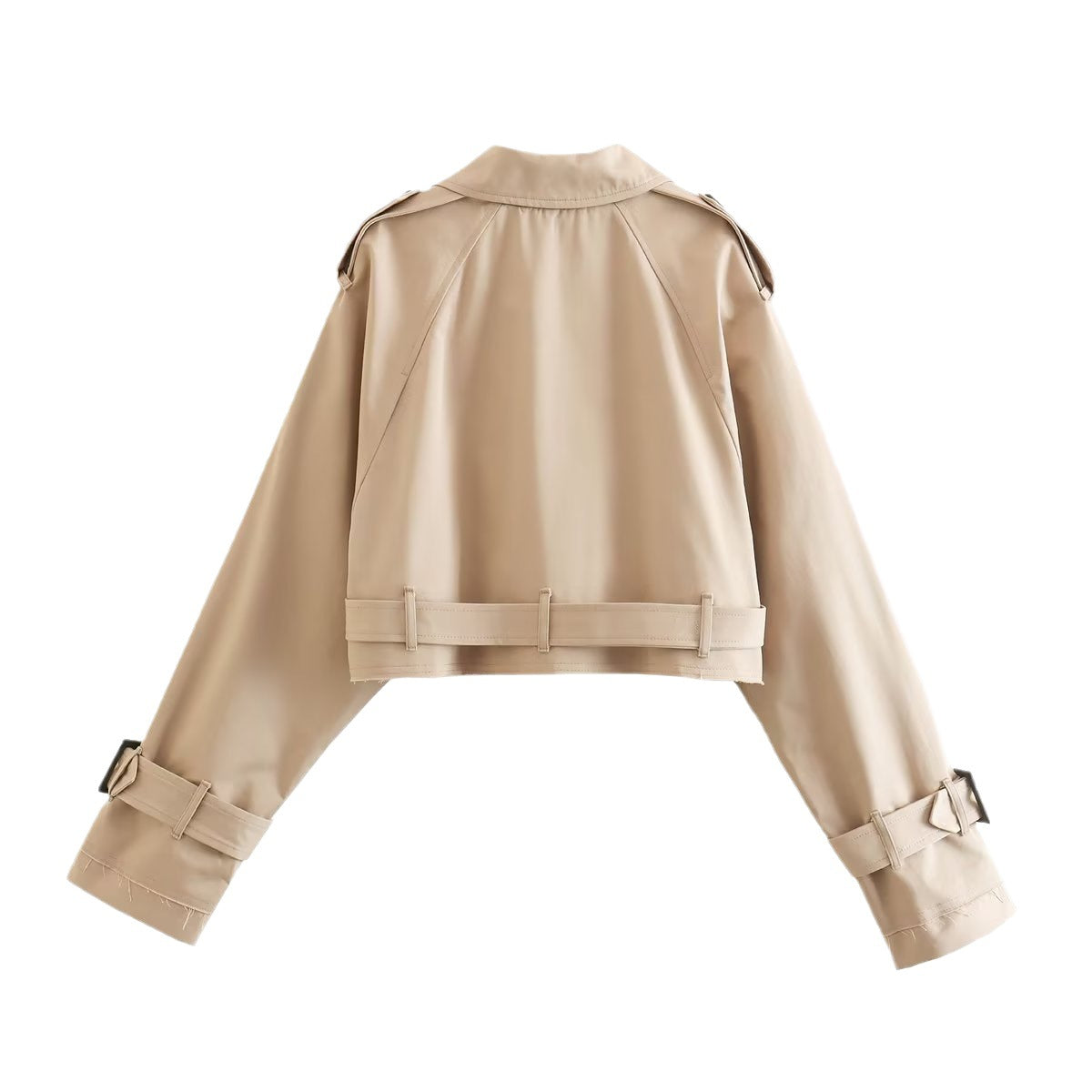Kvinders Kort Trenchcoat i Klassisk Stil 2