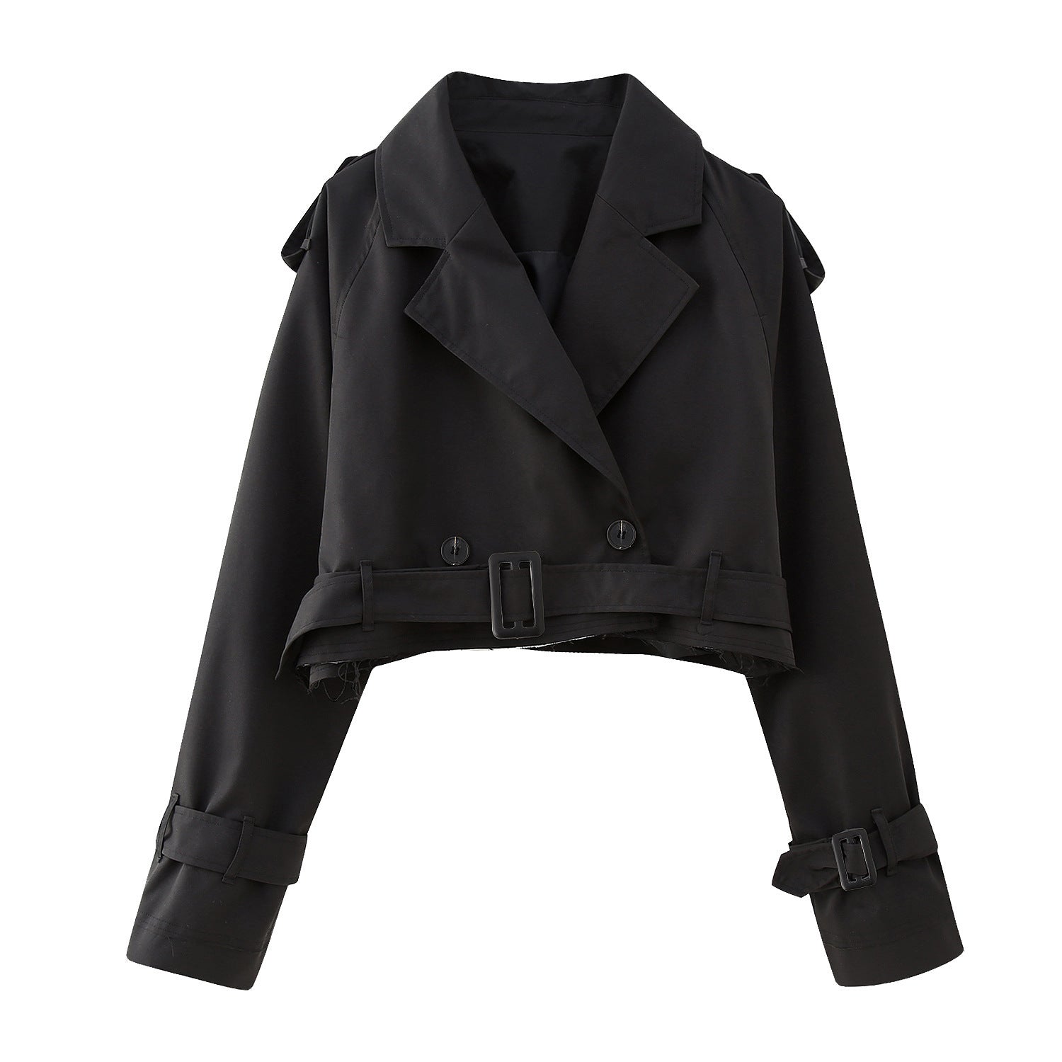 Kvinders Kort Trenchcoat i Klassisk Stil 8