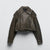 Kvinders Korte Bikerjakke Moderne Stil 3