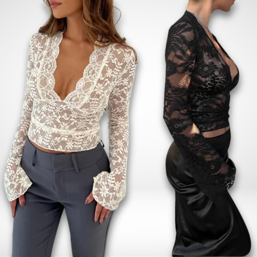 Kvinders Lace Top Elegant og Chic 1