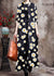 Kvinders Lang Kjole Cardigan i Silke med Print 7