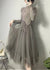 Kvinders Lang Tulle Kjole Asymmetrisk Design Luftig Stil 2