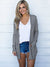 Kvinders Langærmet Cardigan Strikket Polyester Spandex 3