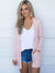Kvinders Langærmet Cardigan Strikket Polyester Spandex 5