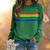 Kvinders Langærmet Sweatshirt med Regnbue Mønster 3