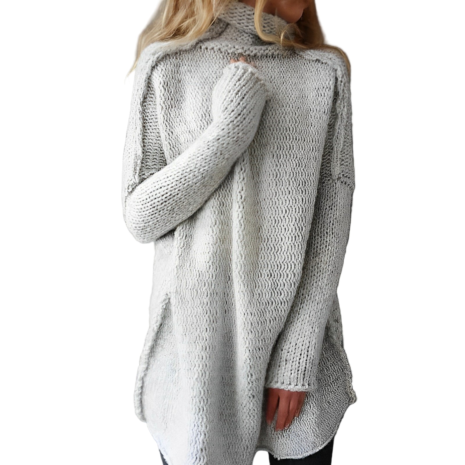 Kvinders Lange Strikpullover Casual Stil 0