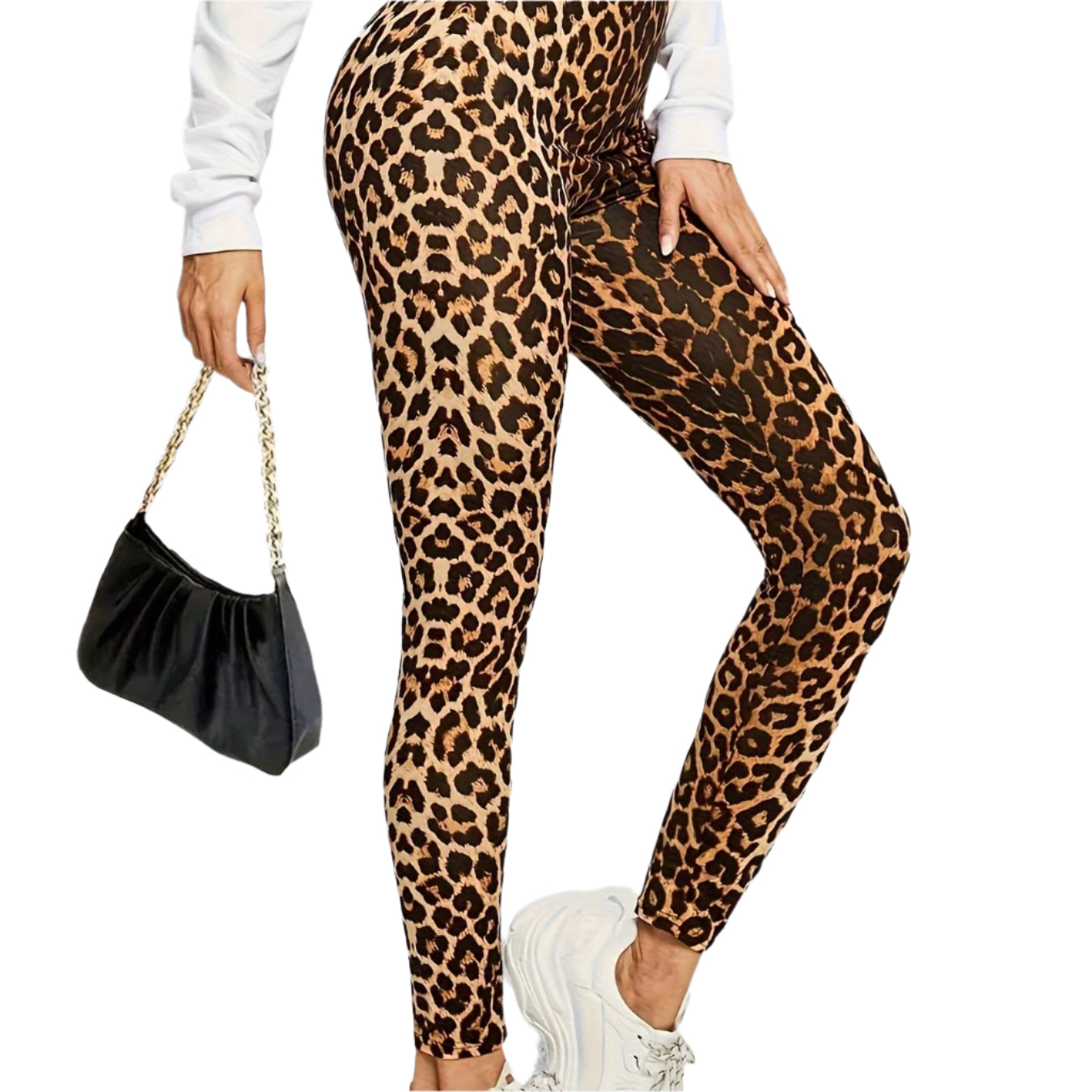 Kvinders Leggings Luipaardprint Stretch Polyester 0