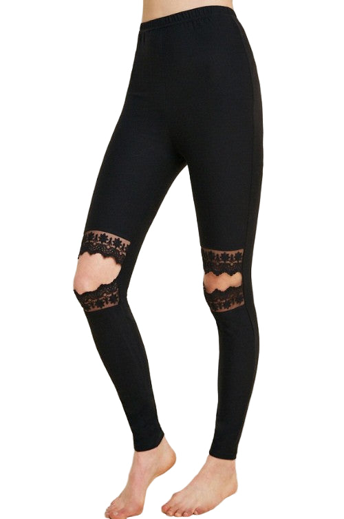 Kvinders Leggings med Udsnit i Blonde 0
