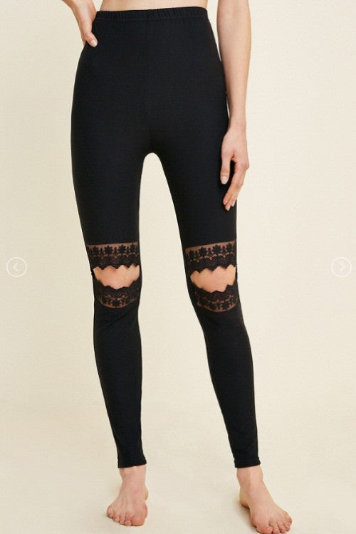 Kvinders Leggings med Udsnit i Blonde 1