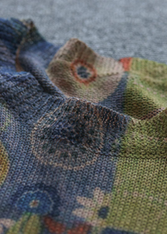 Kvinders Løs O-Hals Sweater med Print til Efteråret 4