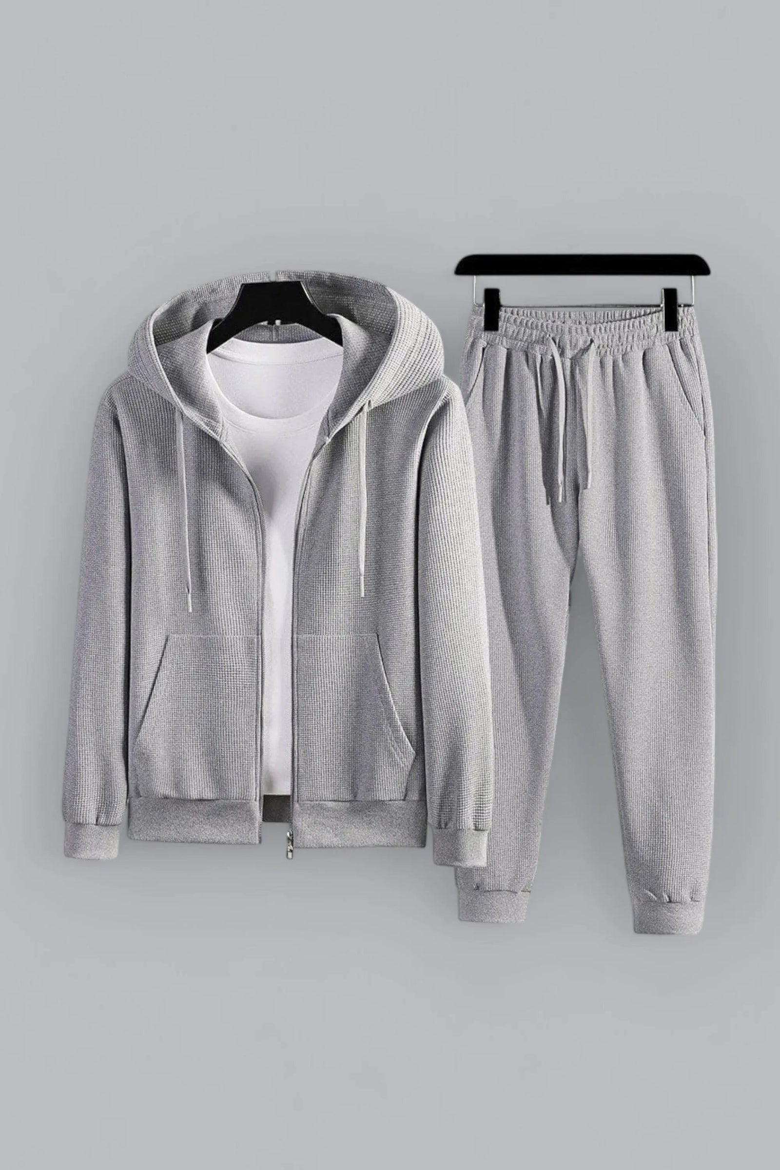 Kvinders Loungewear Sæt Trendy Vaffelstrik 1