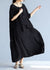 Kvinders Maxi Kjole Lagdelt Linned Oversized 3