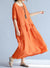 Kvinders Maxi Kjole Lagdelt Linned Oversized 5