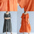 Kvinders Maxi Kjole Lagdelt Linned Oversized 7