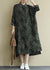 Kvinders Maxi Kjole Linned Oversize Skjortestil 9
