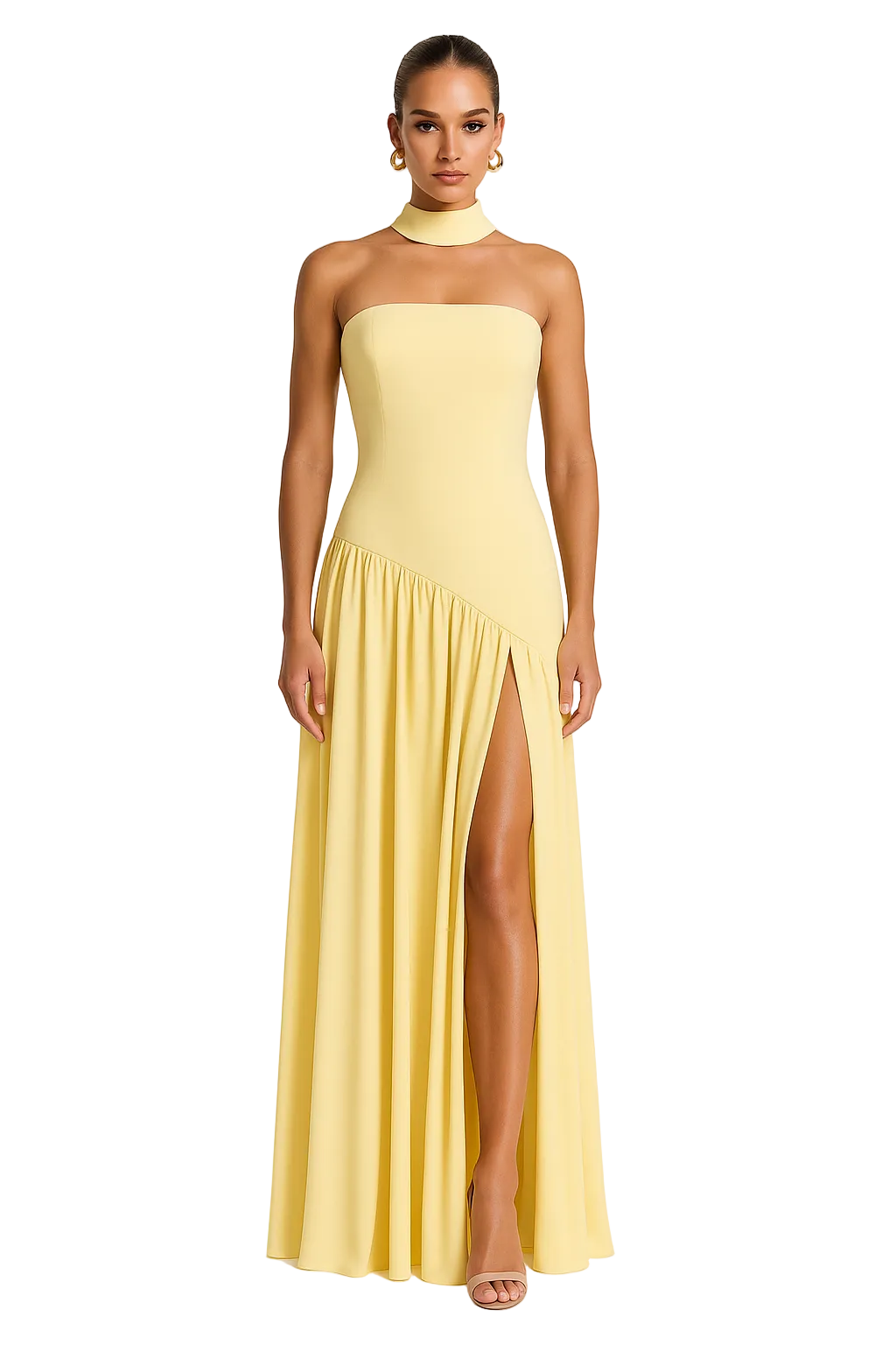 Kvinders Maxi Kjole Stropløs 0