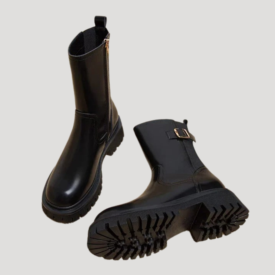 Kvinders Mellemlægsstøvler Chunky Stil 5