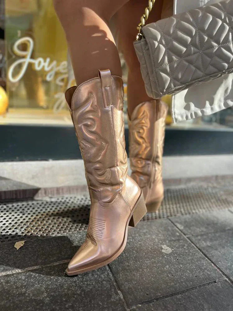 Kvinders Metallic Cowboystøvler Carina 4