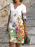 Kvinders Midi Kjole Blomsterprint Stilfuld 4