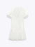 Kvinders Mini Kjole Fluffy Ærmer V-Hals Broderi 3