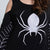 Kvinders Mini Kjole Gothic Spider Blødt Stof 5