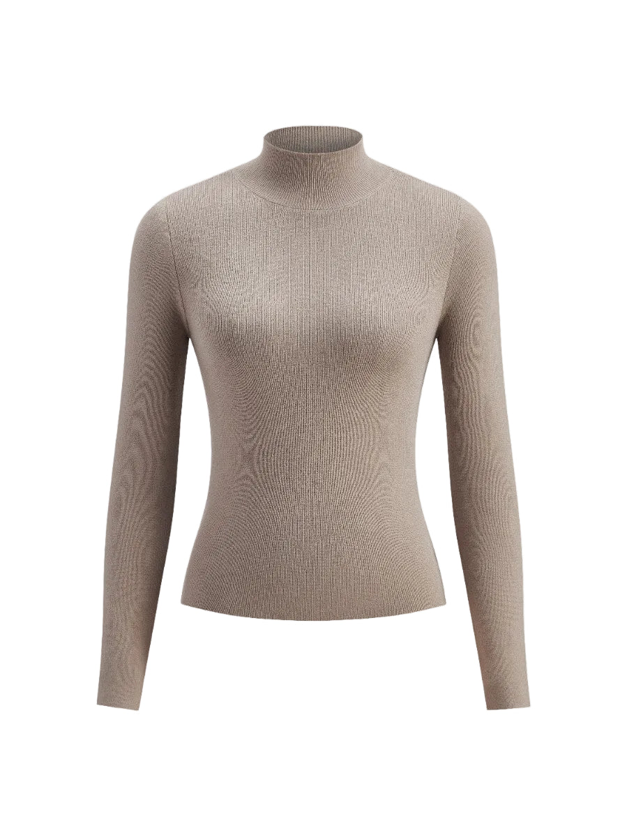 Kvinders Mock Neck Top til Forår 5