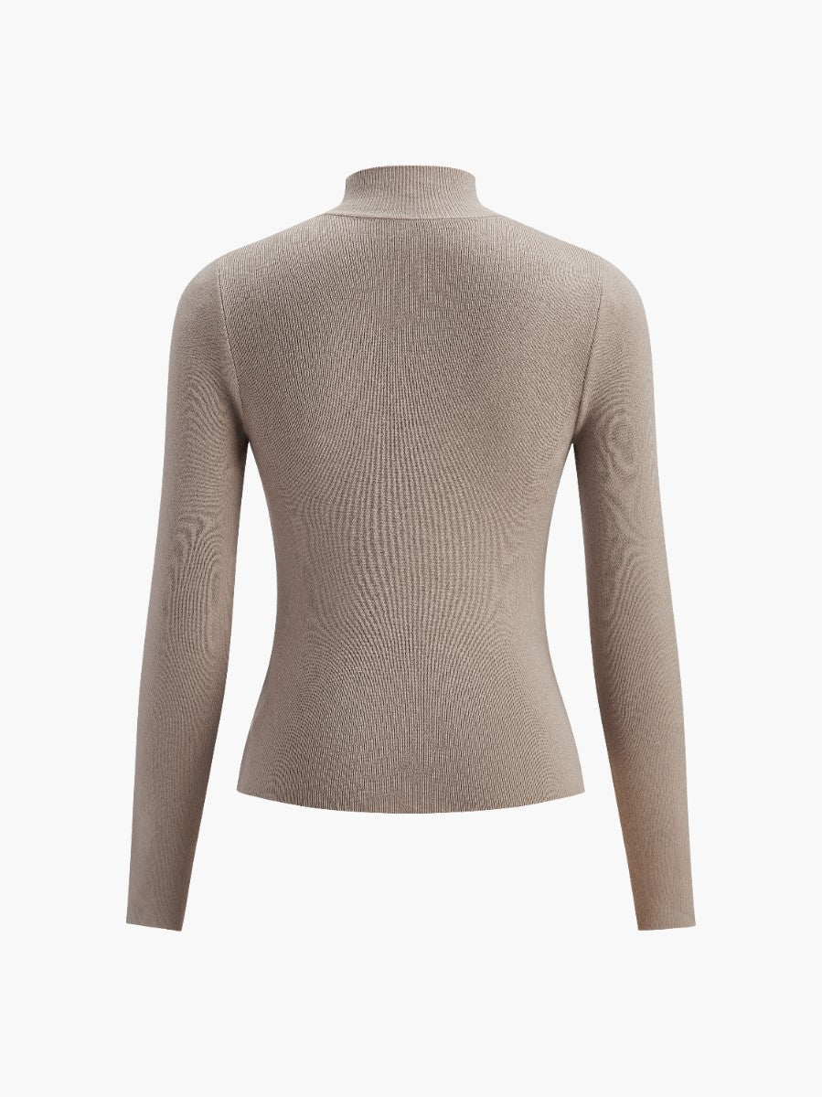 Kvinders Mock Neck Top til Forår 6