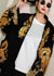 Kvinders Oversized Cardigan Jakke med Drageprint Casual 2