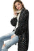 Kvinders Oversized Cardigan Marled Strik i Sort 0