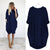 Kvinders Oversized Kjole med Runder Hals og Lommer 3