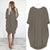 Kvinders Oversized Kjole med Runder Hals og Lommer 8