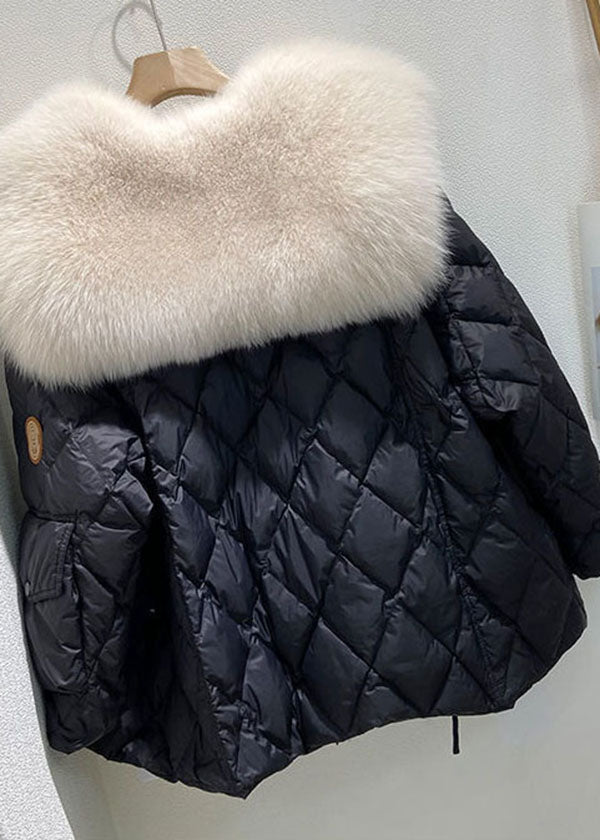Kvinders Oversized Pufferjakke med Fur Krave 4