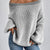 Kvinders Oversized Pullover Blød Strik med Lanternesleeves 1