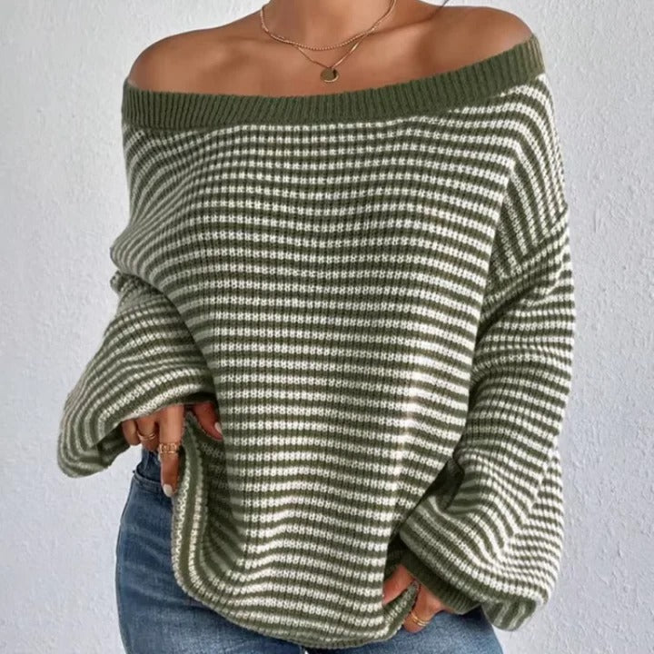 Kvinders Oversized Pullover Blød Strik med Lanternesleeves 2