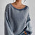 Kvinders Oversized Pullover Blød Strik med Lanternesleeves 4