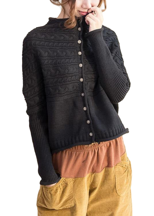 Kvinders Oversized Strik Cardigan med Knapper 0