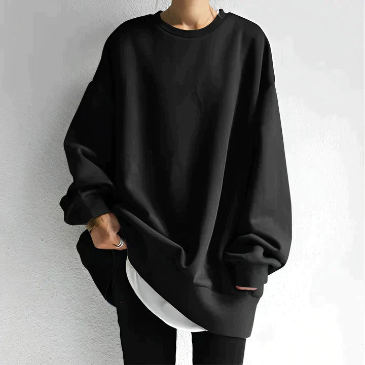 Kvinders Oversized Sweater Blød Materiale Minimalistisk Design 1