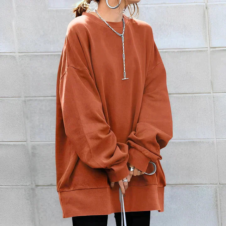 Kvinders Oversized Sweater Blød Materiale Minimalistisk Design 4