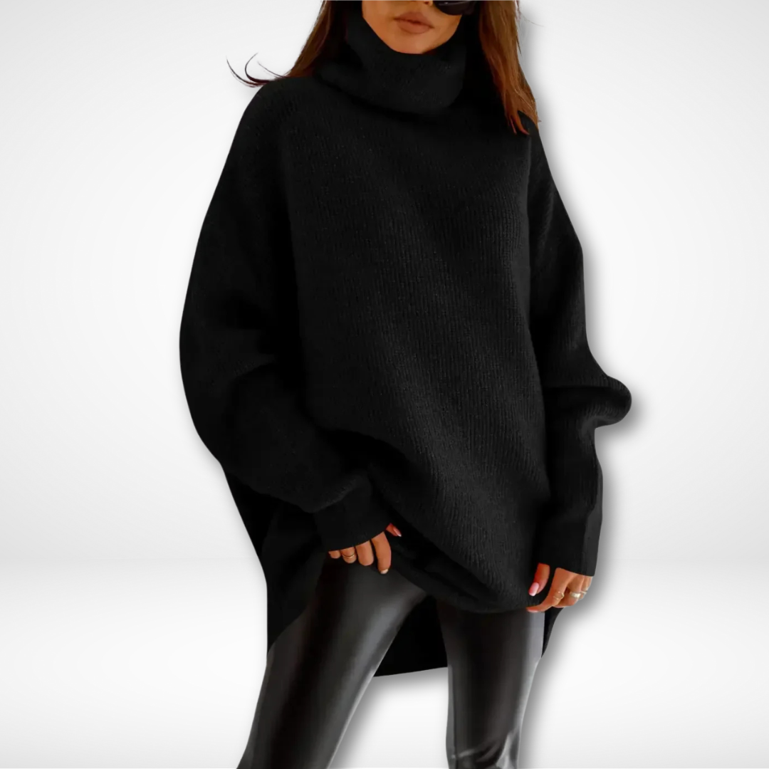 Kvinders Oversized Sweater Turtleneck Viskose Casual 0